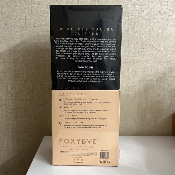 BRAND NEW FOXYBAE WIRELESS CURLER CLIPPER - Picture 2 of 6